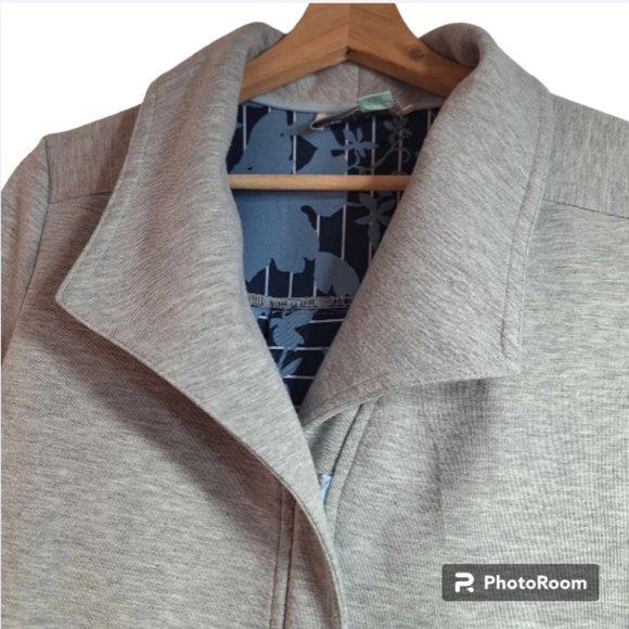 Saturday Sunday by Anthropologie Grey Sightseer Knit Swing Jacket Size Small - Picture 3 of 8